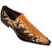 Fiesso Brown/Cognac Snake Print With Metal Tip Shoes FI6483